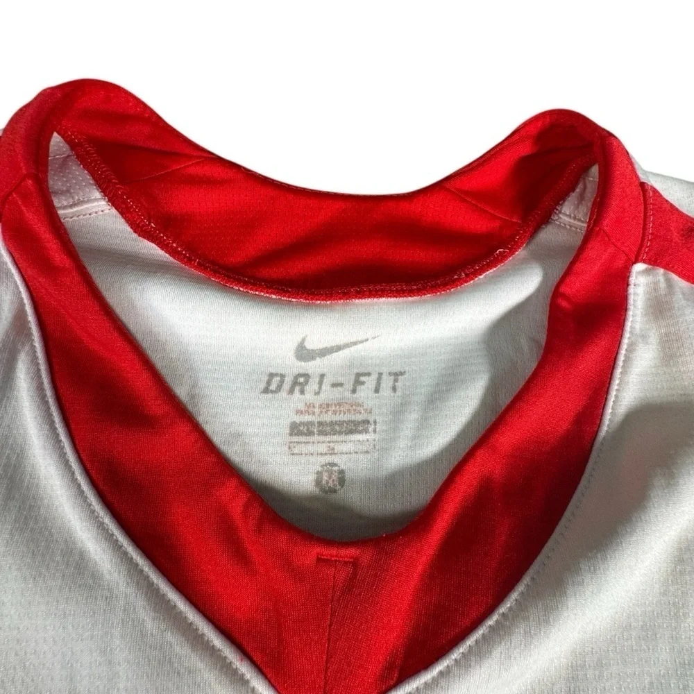 Nike Team Dri-FIT Lancers #22 Basketball Jersey White Red Medium M 392905-109